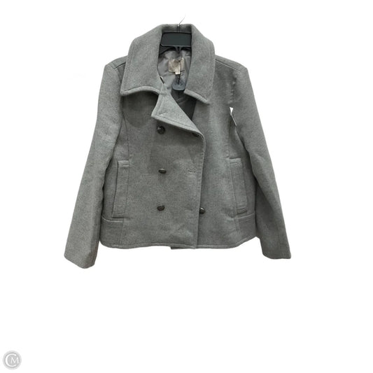 Coat Peacoat By Loft In Grey, Size: M