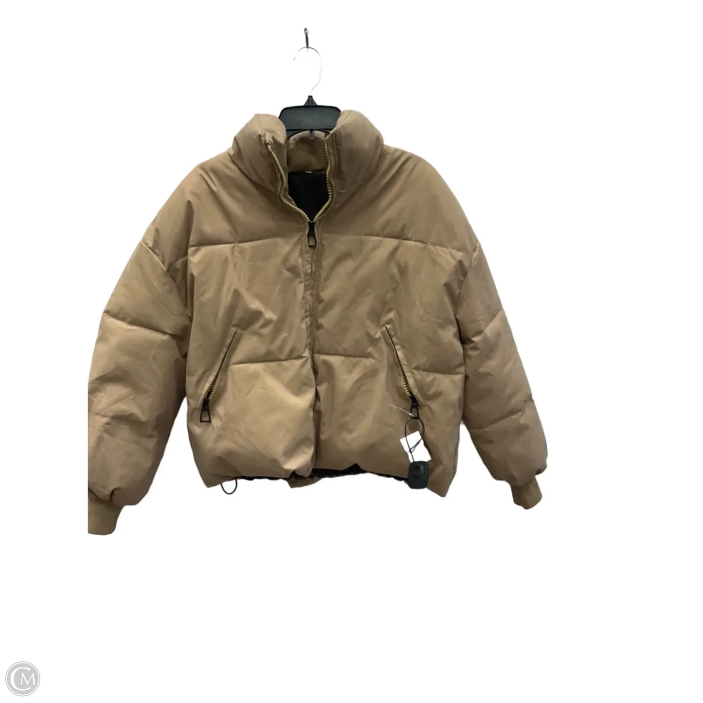 Coat Puffer & Quilted By Cmf In Tan, Size: Xs