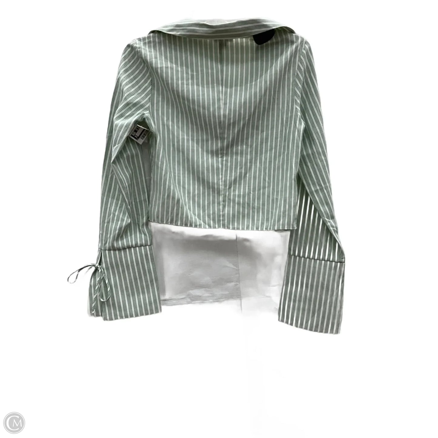Top Long Sleeve By Topshop In Green, Size: M