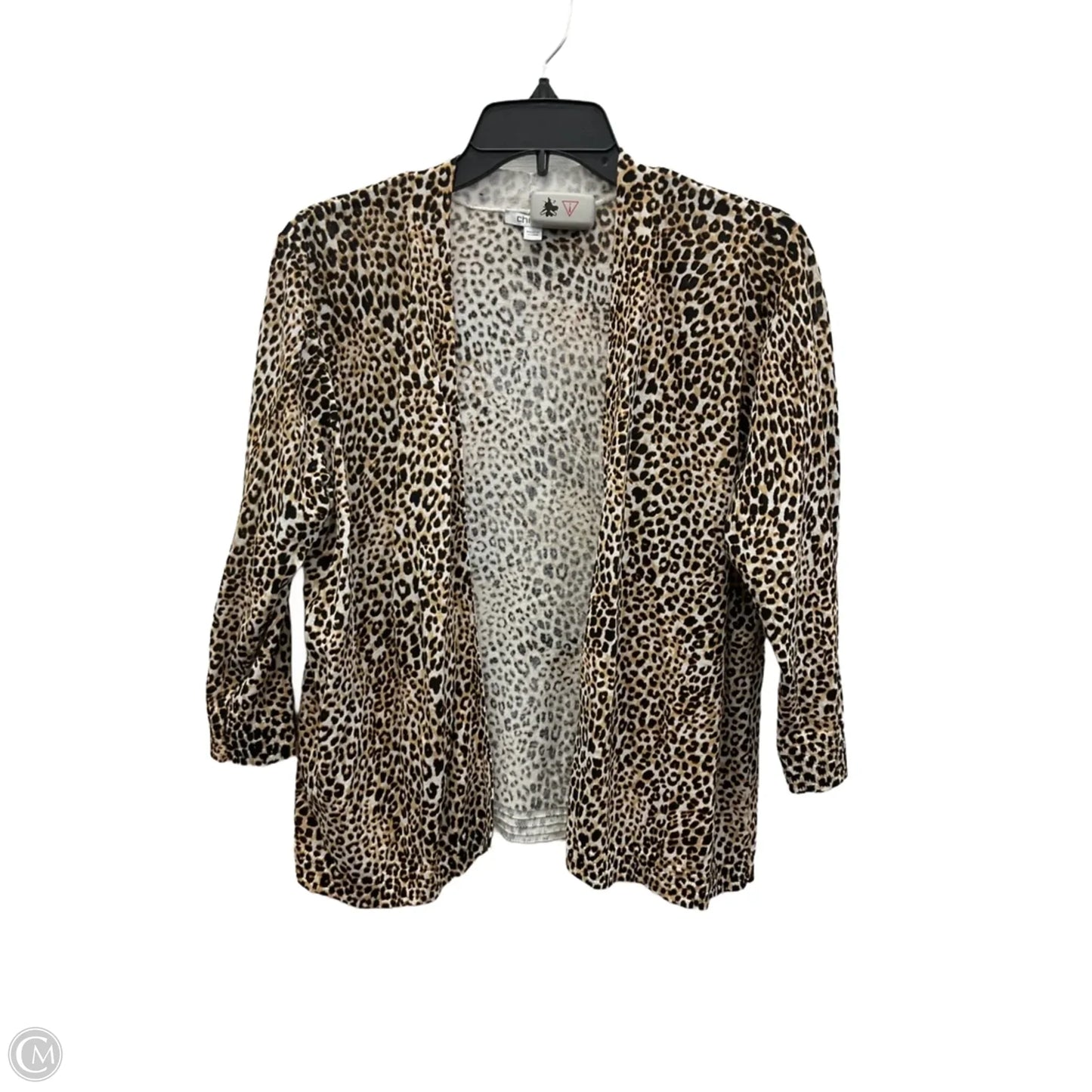 Cardigan By Chicos In Animal Print, Size: L