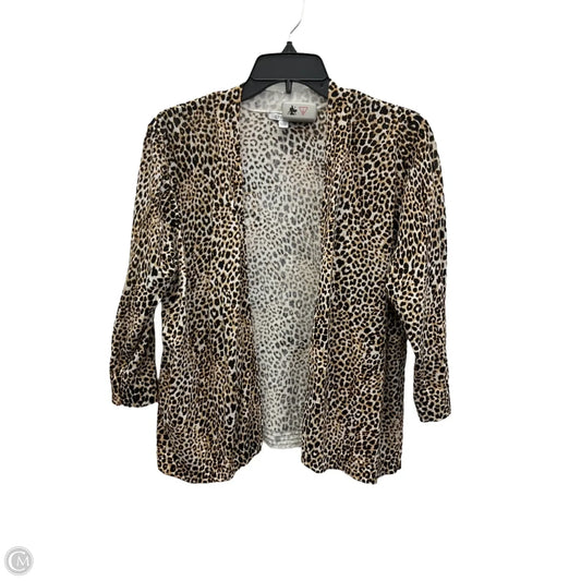 Cardigan By Chicos In Animal Print, Size: L