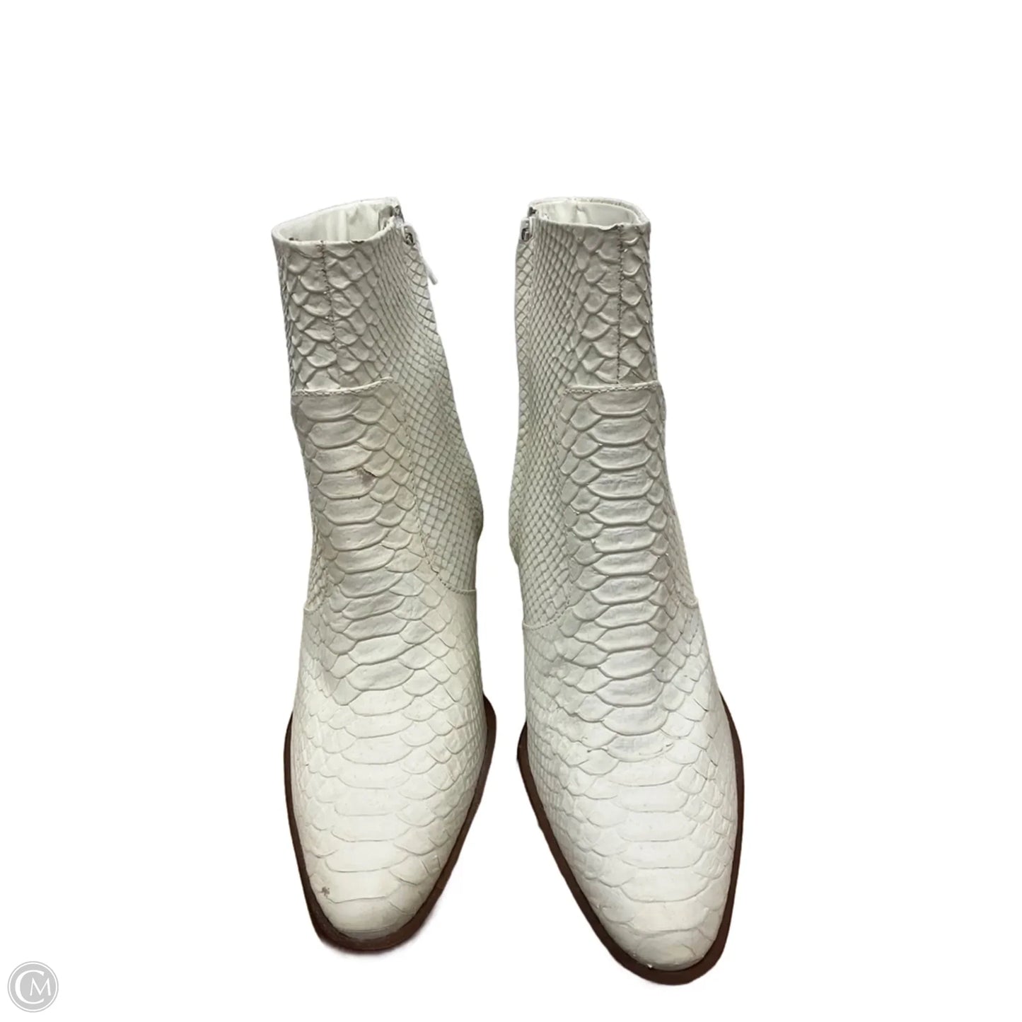 Boots Ankle Heels By Gianni Bini In White, Size: 10