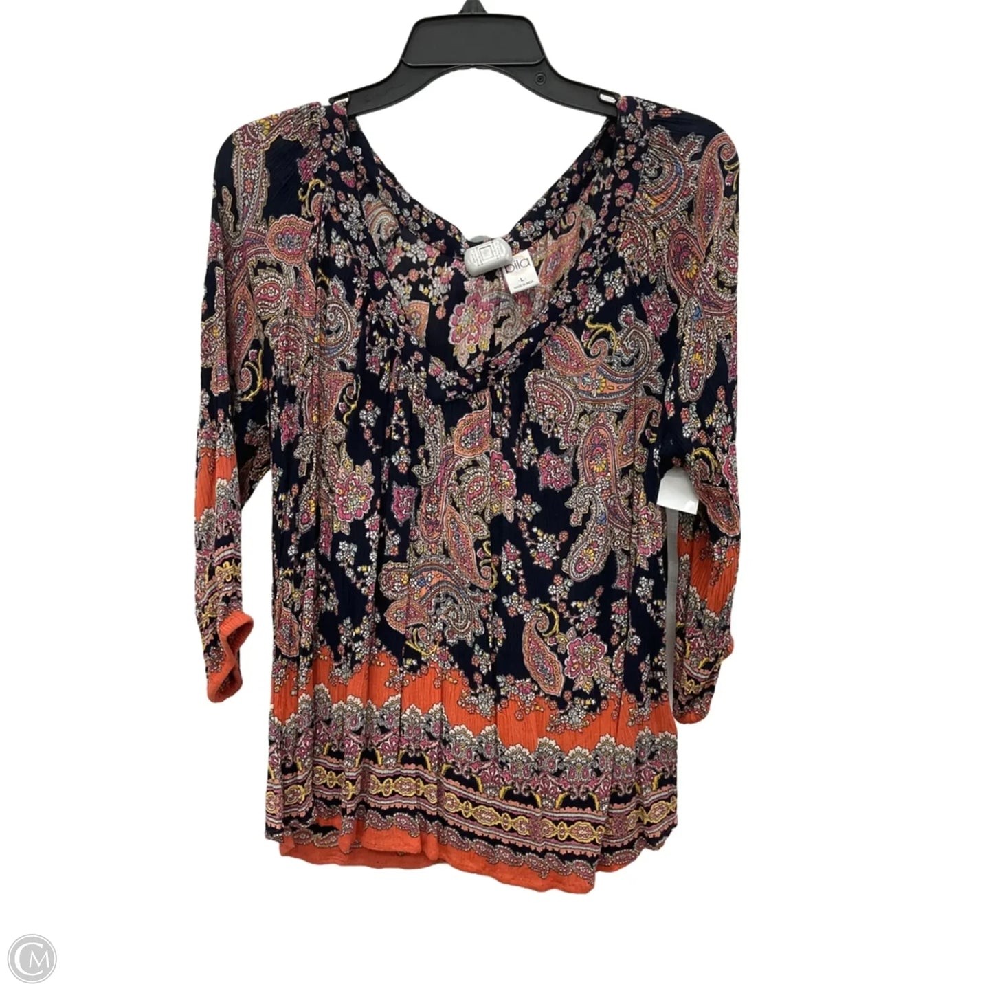 Top Long Sleeve By Bila In Floral Print, Size: L
