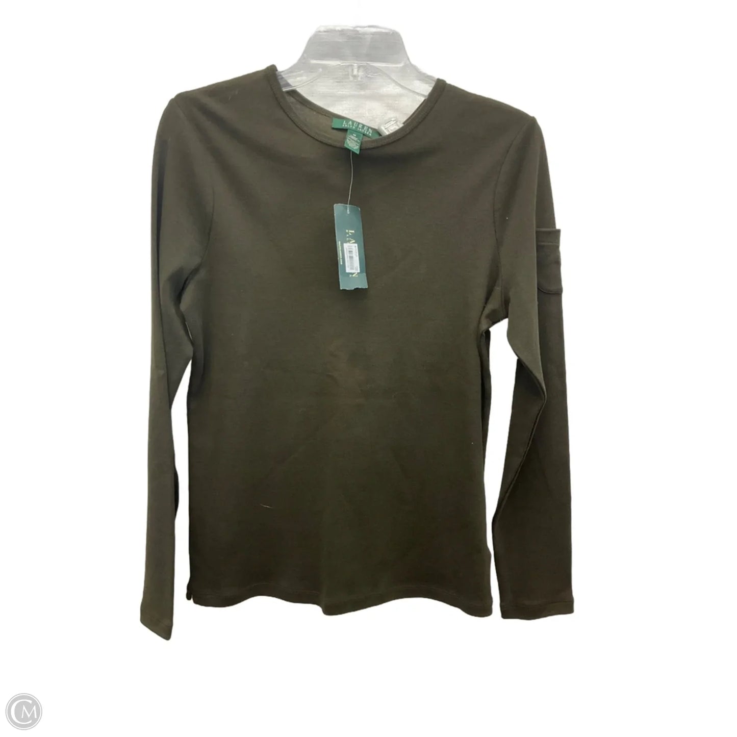 Top Long Sleeve By Lauren By Ralph Lauren In Green, Size: M