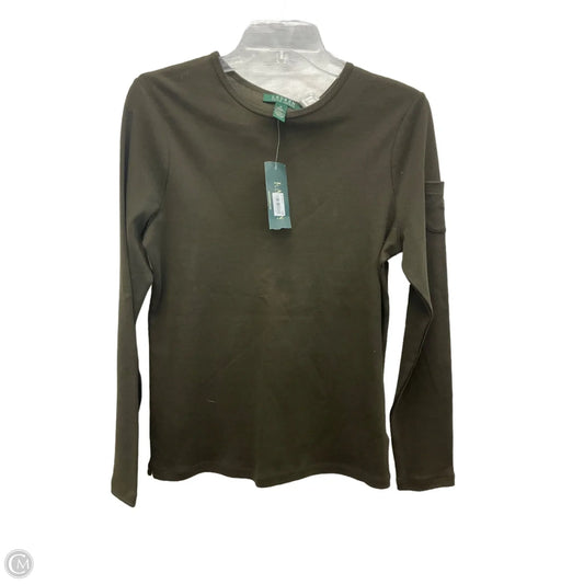 Top Long Sleeve By Lauren By Ralph Lauren In Green, Size: M
