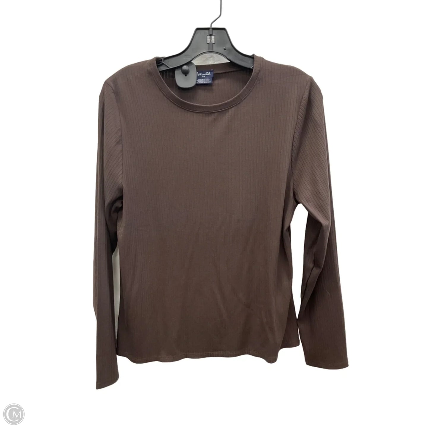 Top Long Sleeve By Splendid In Brown, Size: L