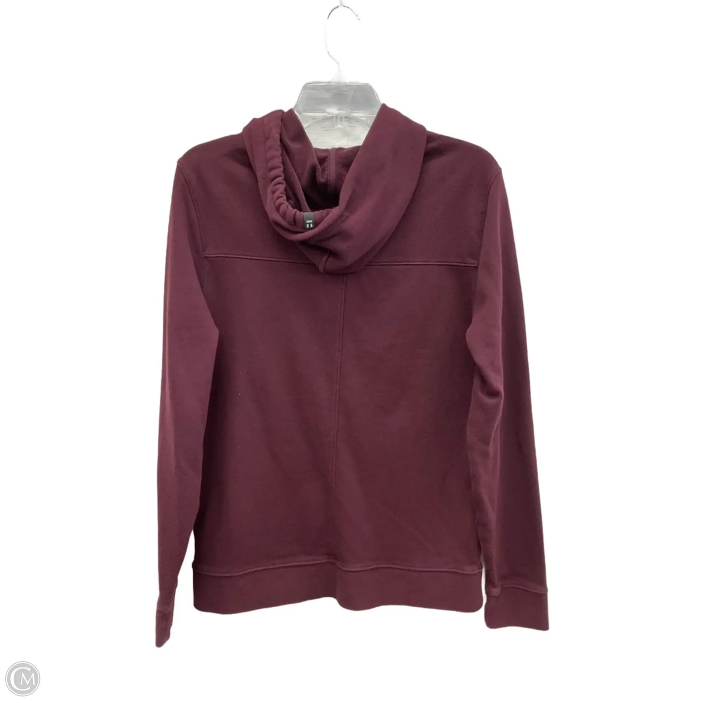 Athletic Top Long Sleeve Hoodie By Cmc In Maroon, Size: S