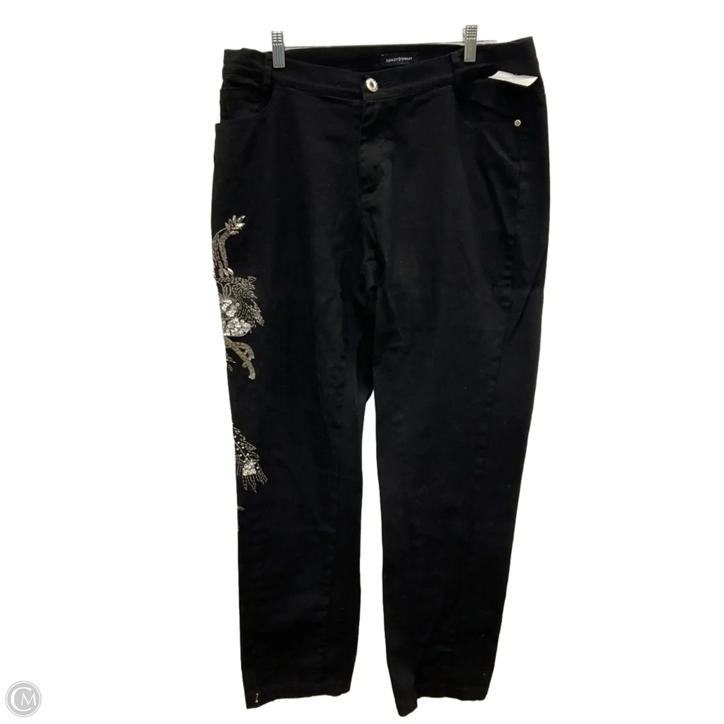 Jeans Straight By Ashley Stewart In Black, Size: 16