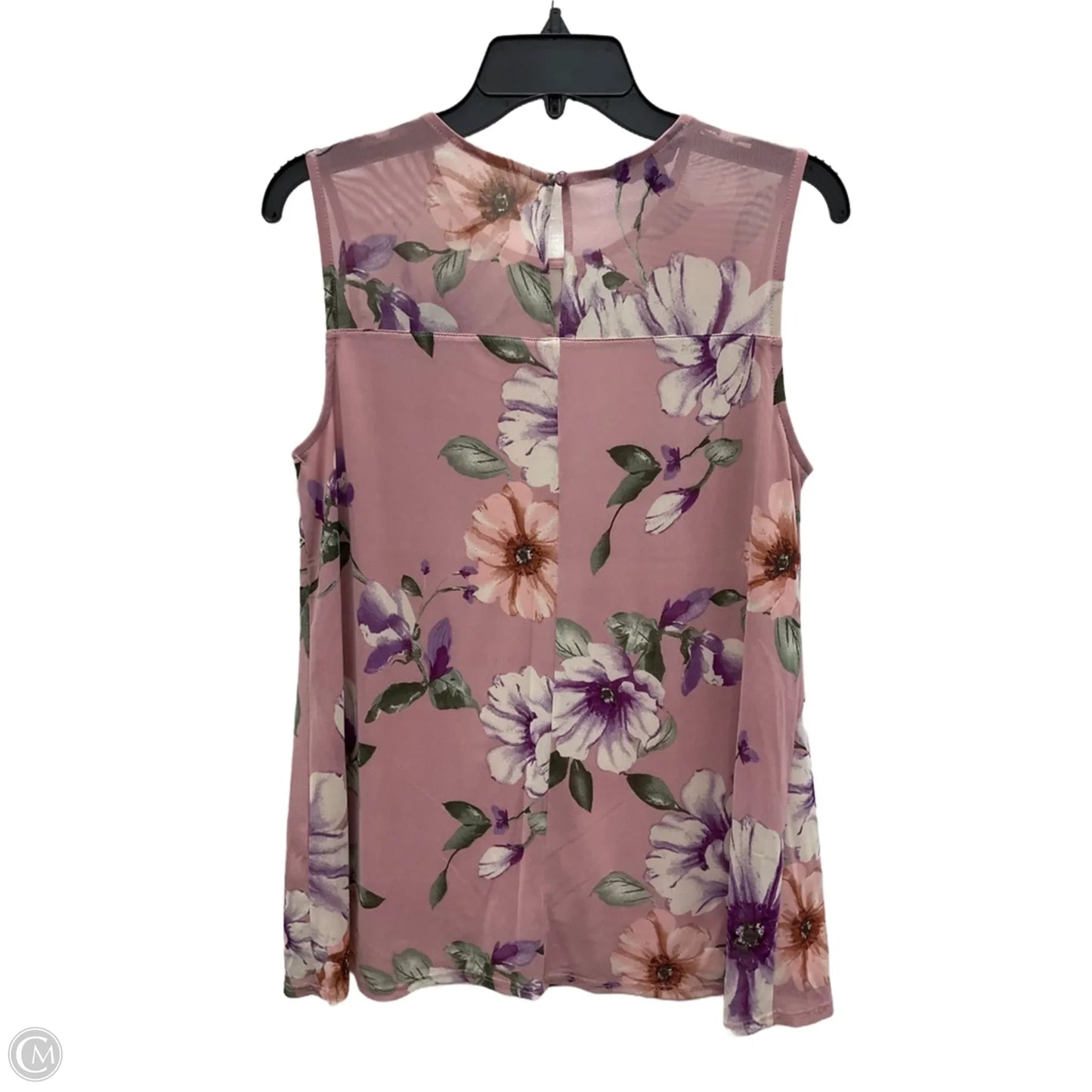 Top Sleeveless By Apt 9 In Floral Print, Size: M
