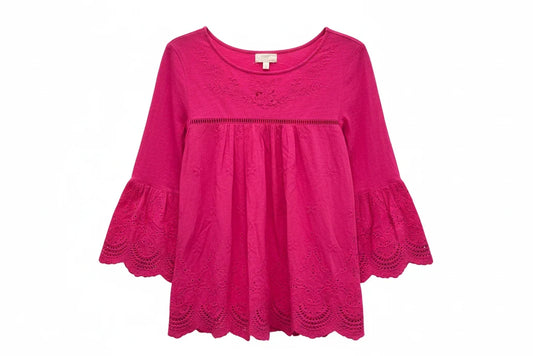 Top 3/4 Sleeve By Cupio In Pink, Size: M