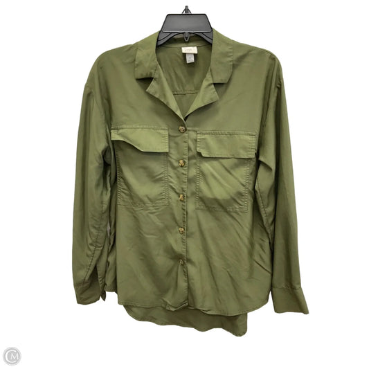 Blouse Long Sleeve By A New Day In Green, Size: S