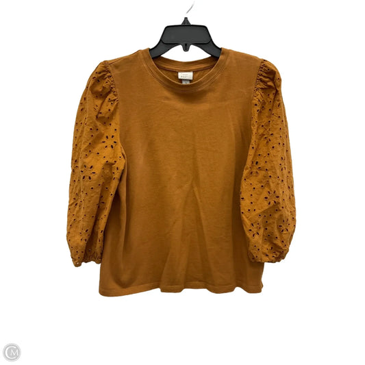 Top 3/4 Sleeve By A New Day In Orange, Size: S