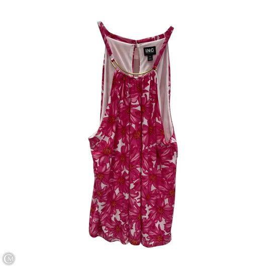 Top Sleeveless By Inc In Floral Print, Size: Xl