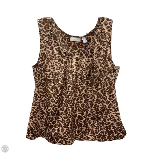Top Sleeveless By Chicos In Animal Print, Size: Xl