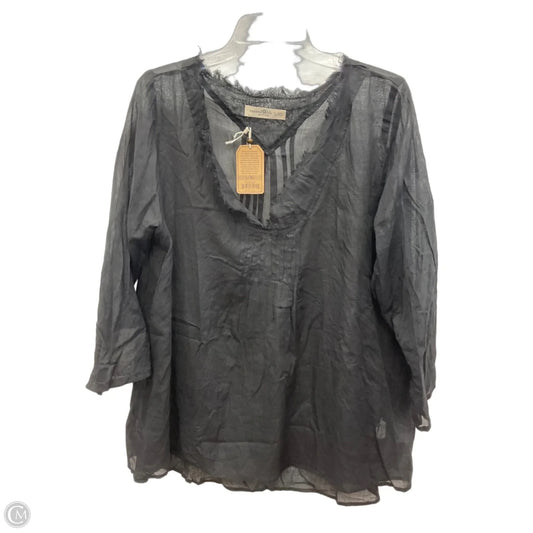 Top 3/4 Sleeve By Natural Life In Black, Size: L