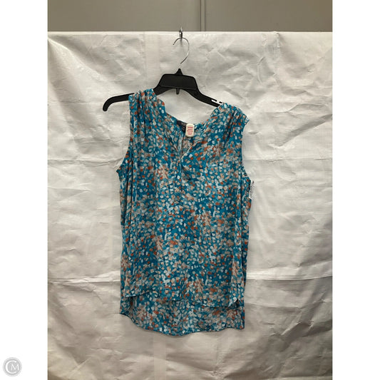 Top Sleeveless By Not Your Daughters Jeans In Blue & Orange, Size: M