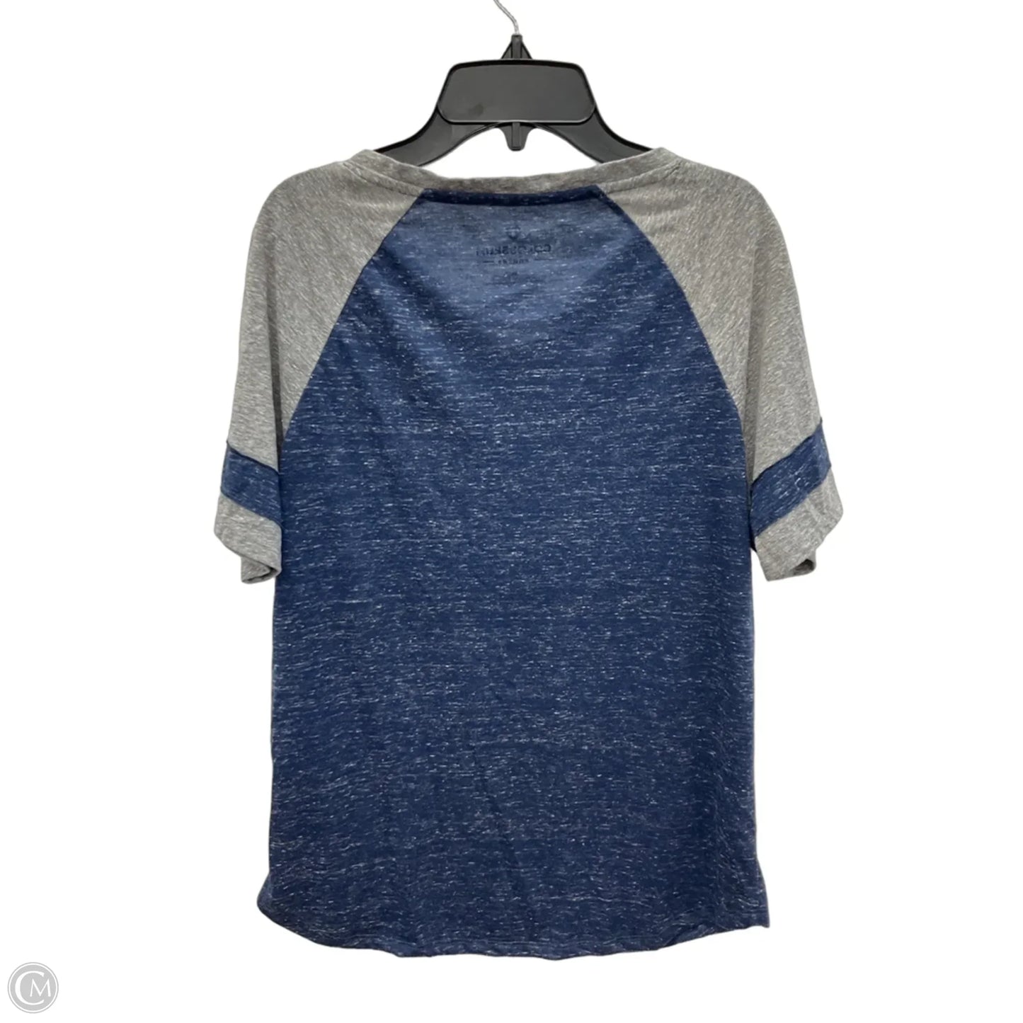 Athletic Top Short Sleeve By Colosseum In Blue & Grey, Size: L