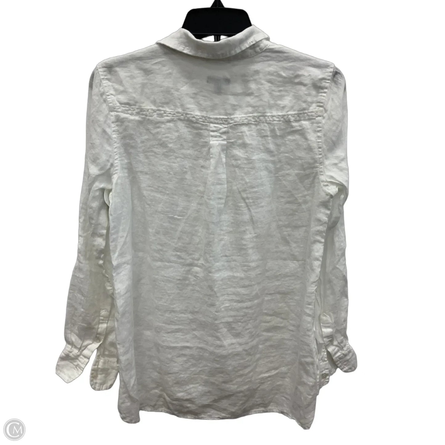 Top Long Sleeve By Talbots In White, Size: M