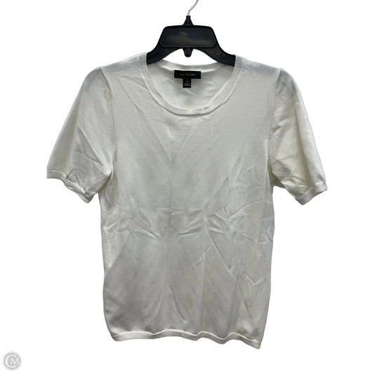Top Short Sleeve By Ann Taylor In White, Size: M