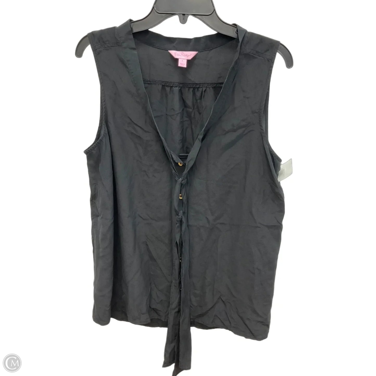 Top Sleeveless Designer By Lilly Pulitzer In Black, Size: L
