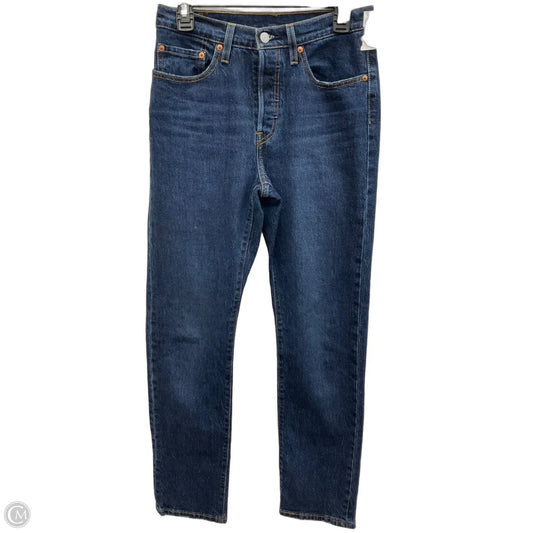 Jeans Straight By Levis In Blue Denim, Size: 4