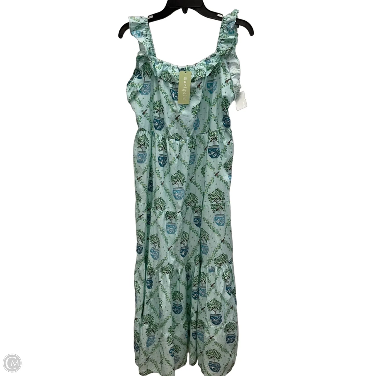 Dress Casual Maxi By Cma In Blue & Green, Size: Xl