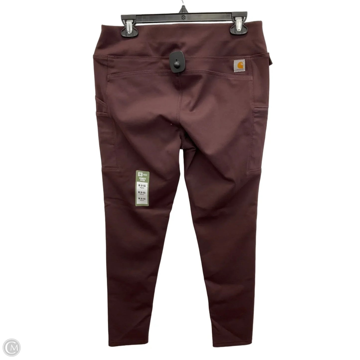 Athletic Leggings By Carhartt In Maroon, Size: M