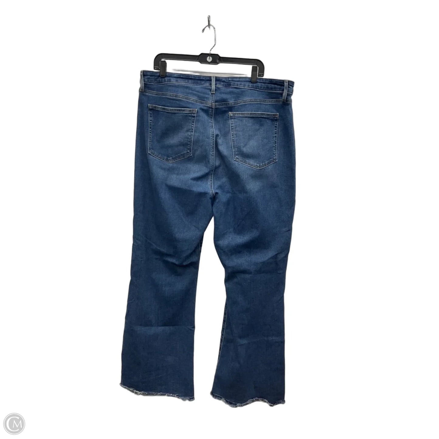 Jeans Flared By Loft In Blue Denim, Size: 18