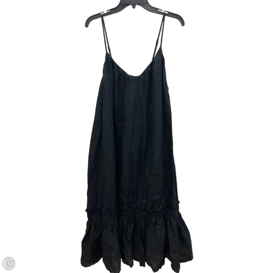 Dress Casual Midi By Banana Republic In Black, Size: M