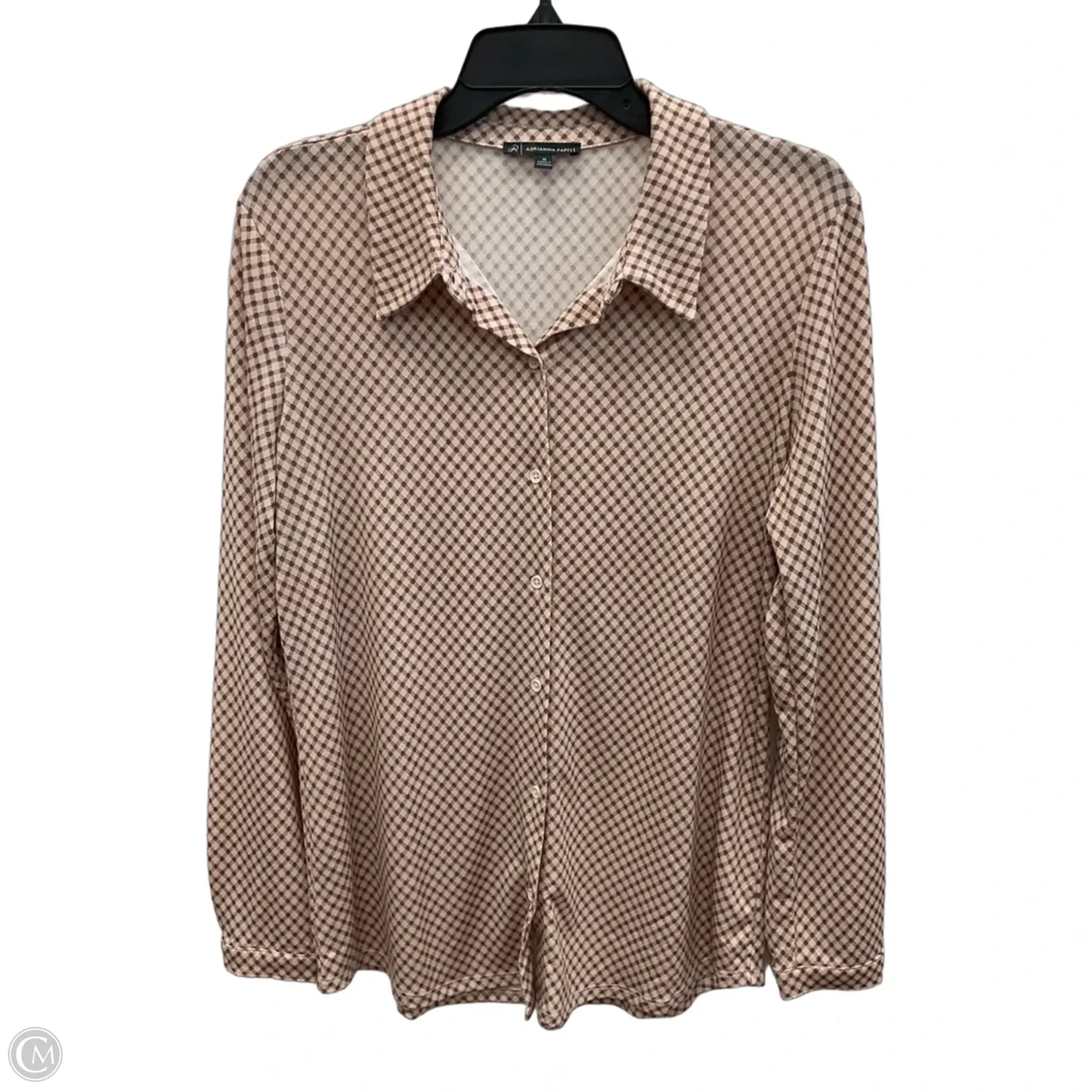 Top Long Sleeve By Adrianna Papell In Brown, Size: M