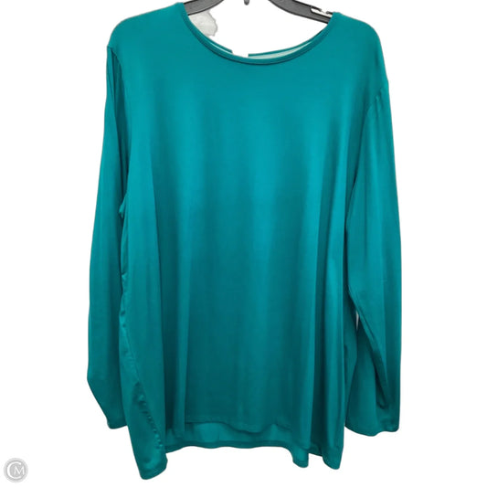 Top Long Sleeve Basic By Chicos In Green, Size: Xxl