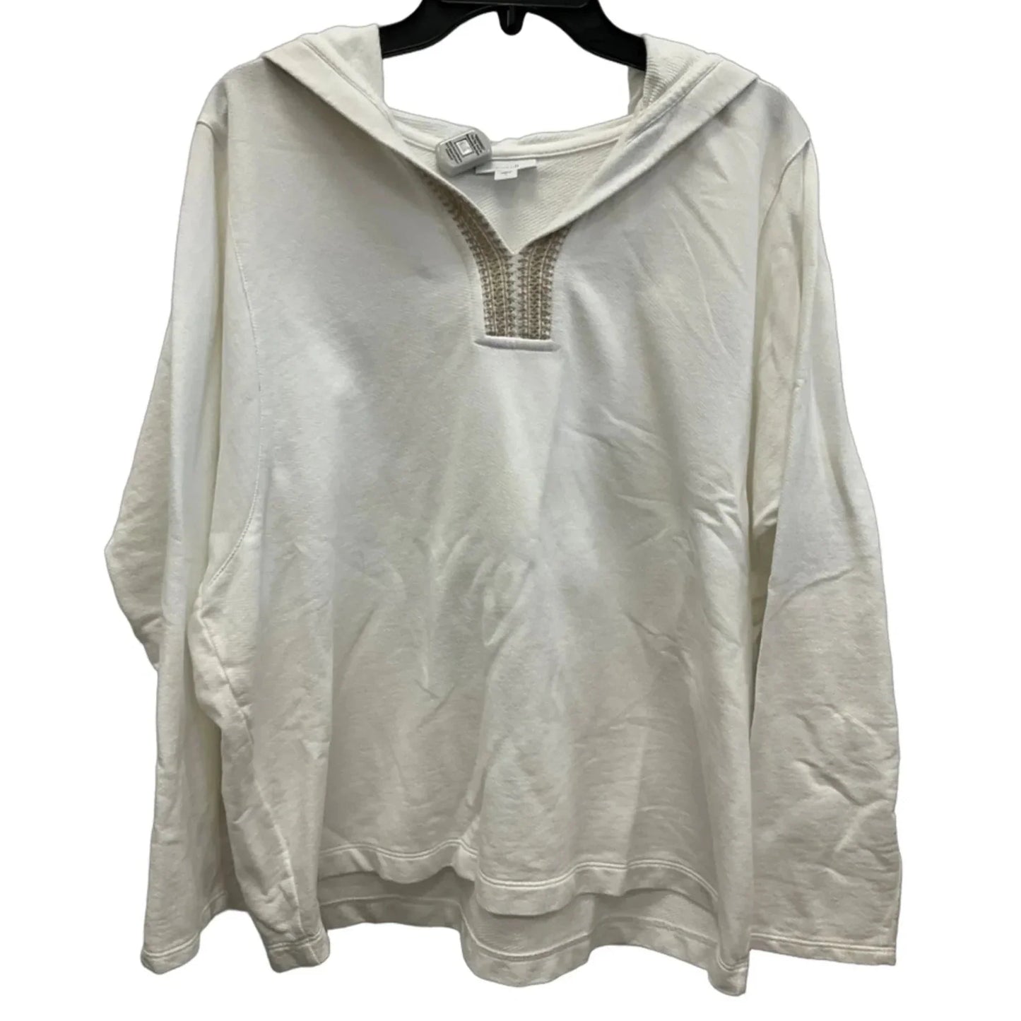 Top 3/4 Sleeve By Pure Jill In White, Size: L