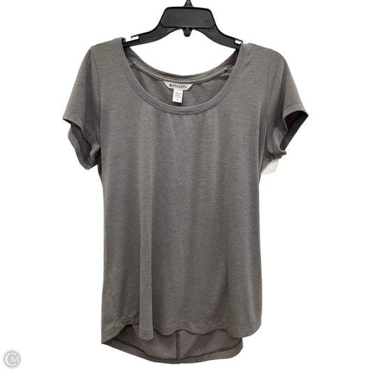 Athletic Top Short Sleeve By Athleta In Grey, Size: S