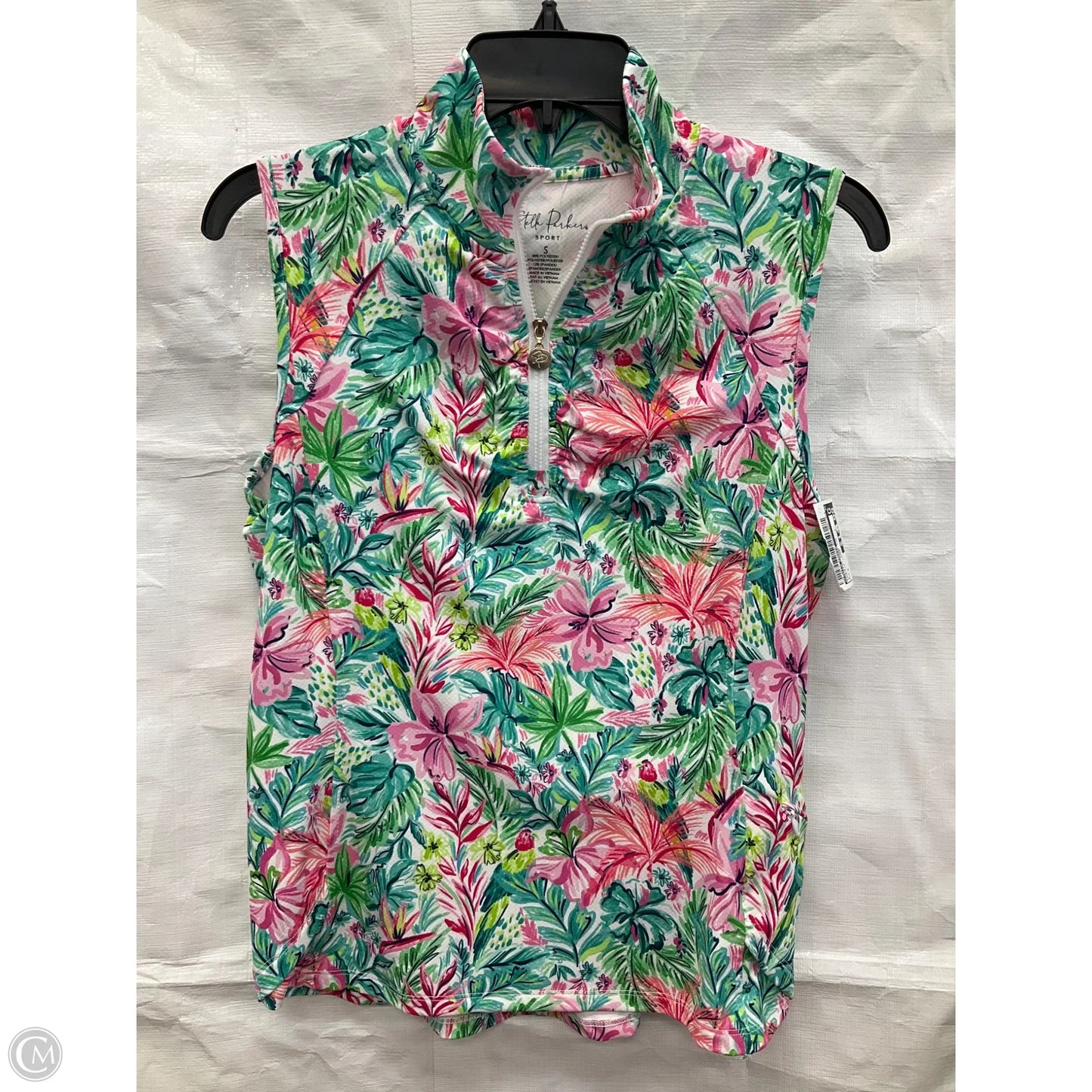 Athletic Tank Top By Stella Parker In Tropical Print, Size: S