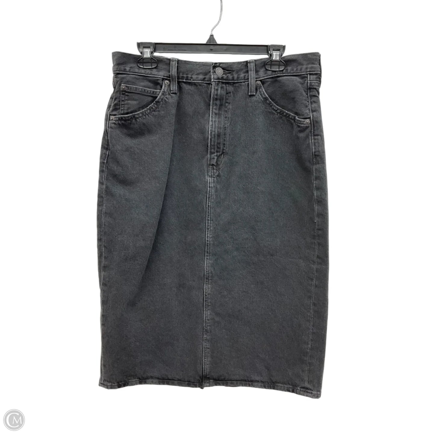 Skirt Midi By Levis In Black Denim, Size: 12