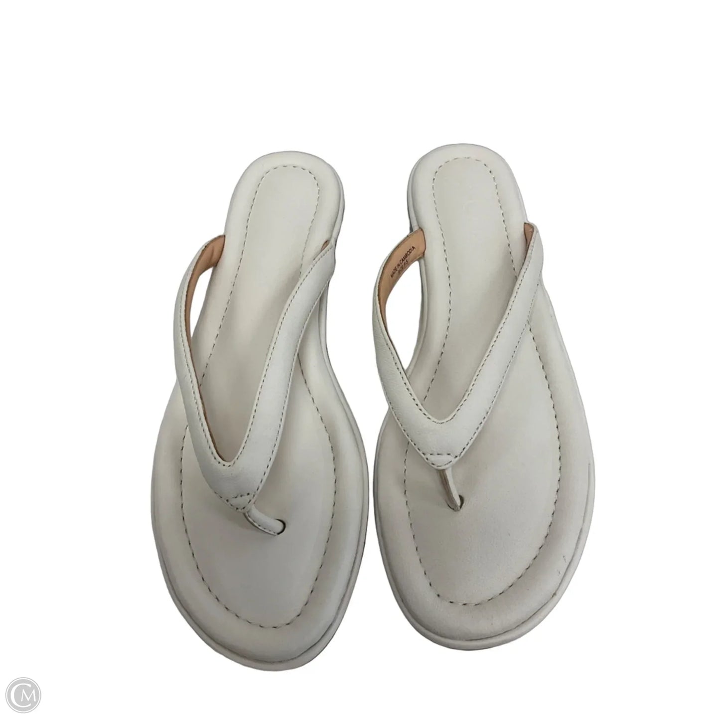 Sandals Flip Flops By J. Crew In White, Size: 9.5
