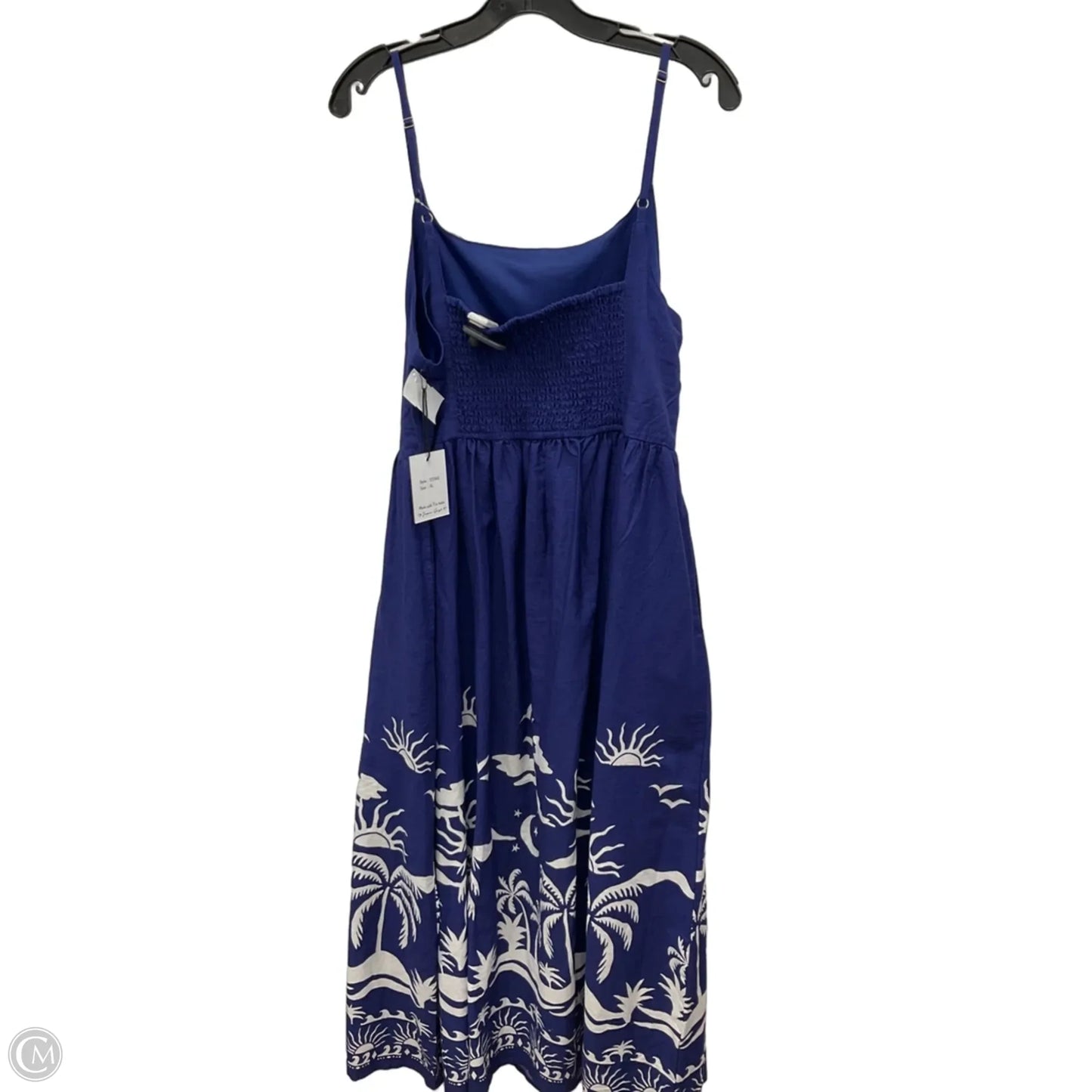 Dress Casual Maxi By Japna In Blue & White, Size: Xl