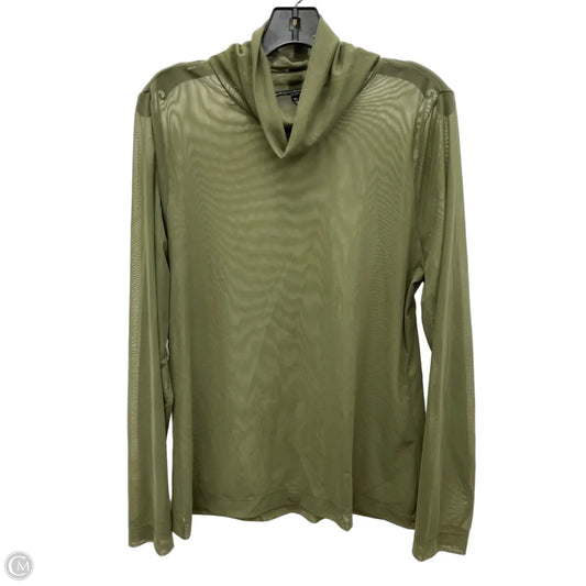 Top Long Sleeve By White House Black Market In Green, Size: Xl