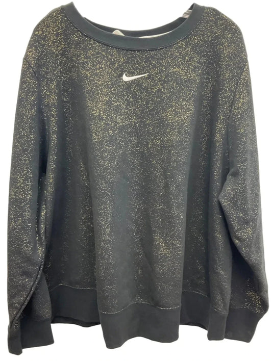 Athletic Top Long Sleeve Crewneck By Nike In Black, Size: 3x