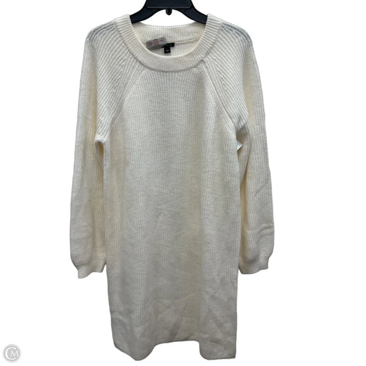 Dress Sweater By Ann Taylor In Cream, Size: L