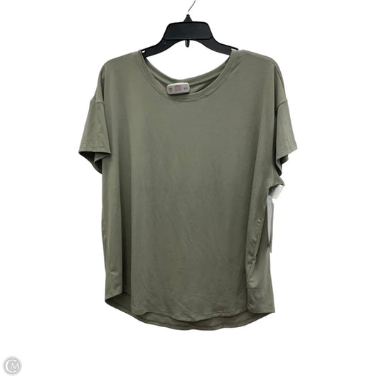 Athletic Top Short Sleeve By Athleta In Green, Size: L