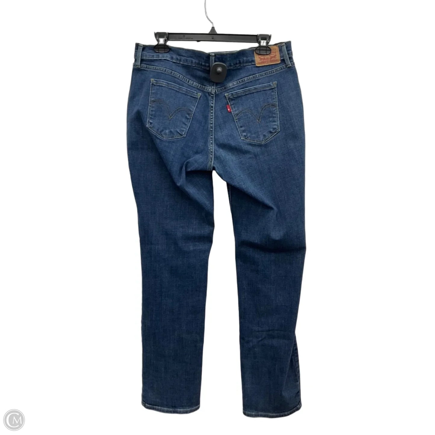Jeans Straight By Levis In Blue Denim, Size: 12