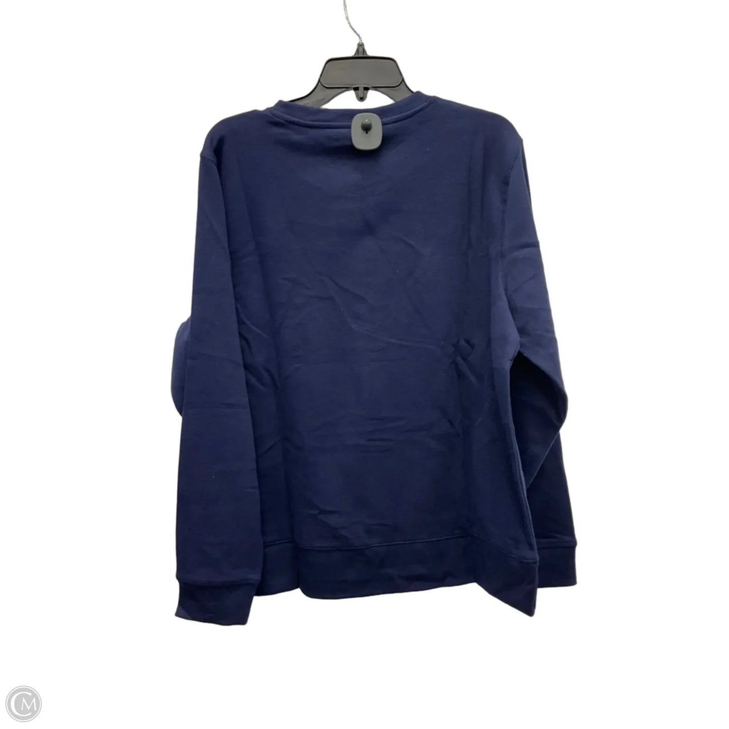 Athletic Top Long Sleeve Crewneck By Tek Gear In Navy, Size: Xl