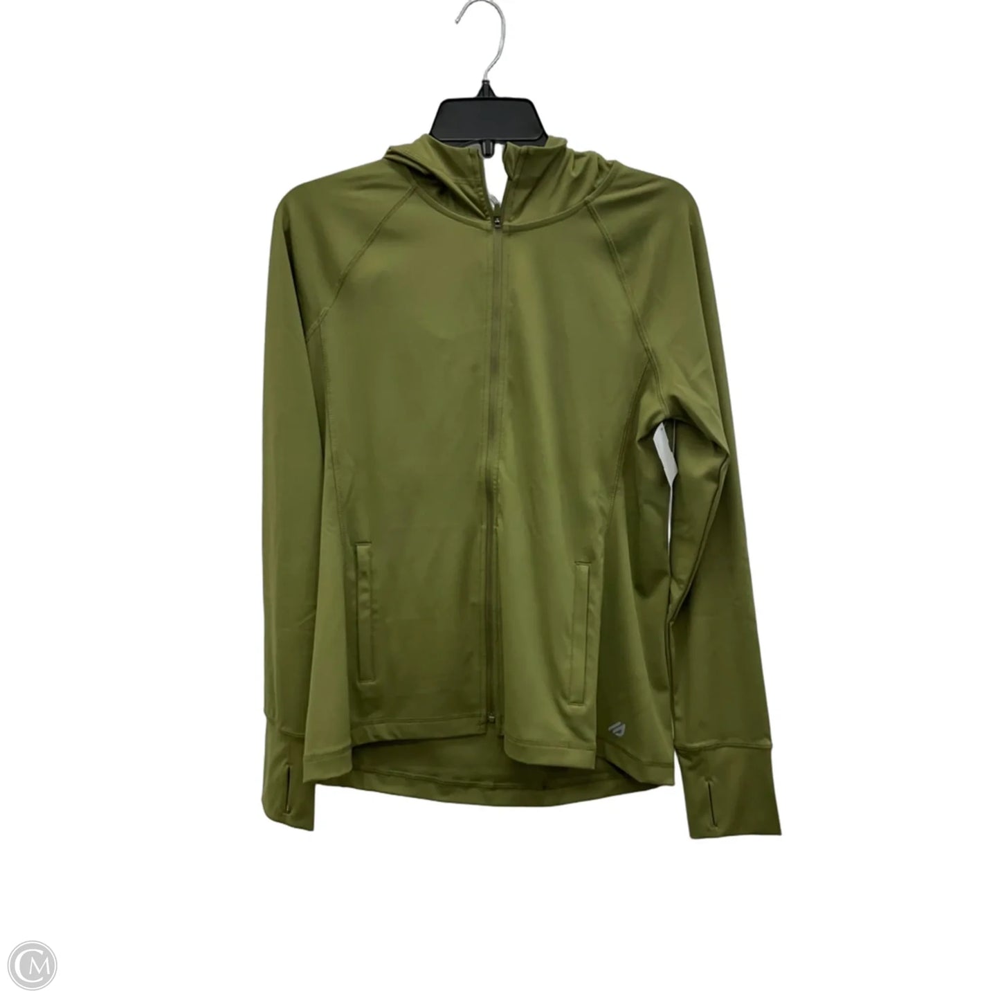 Athletic Jacket By Eddie Bauer In Green, Size: M