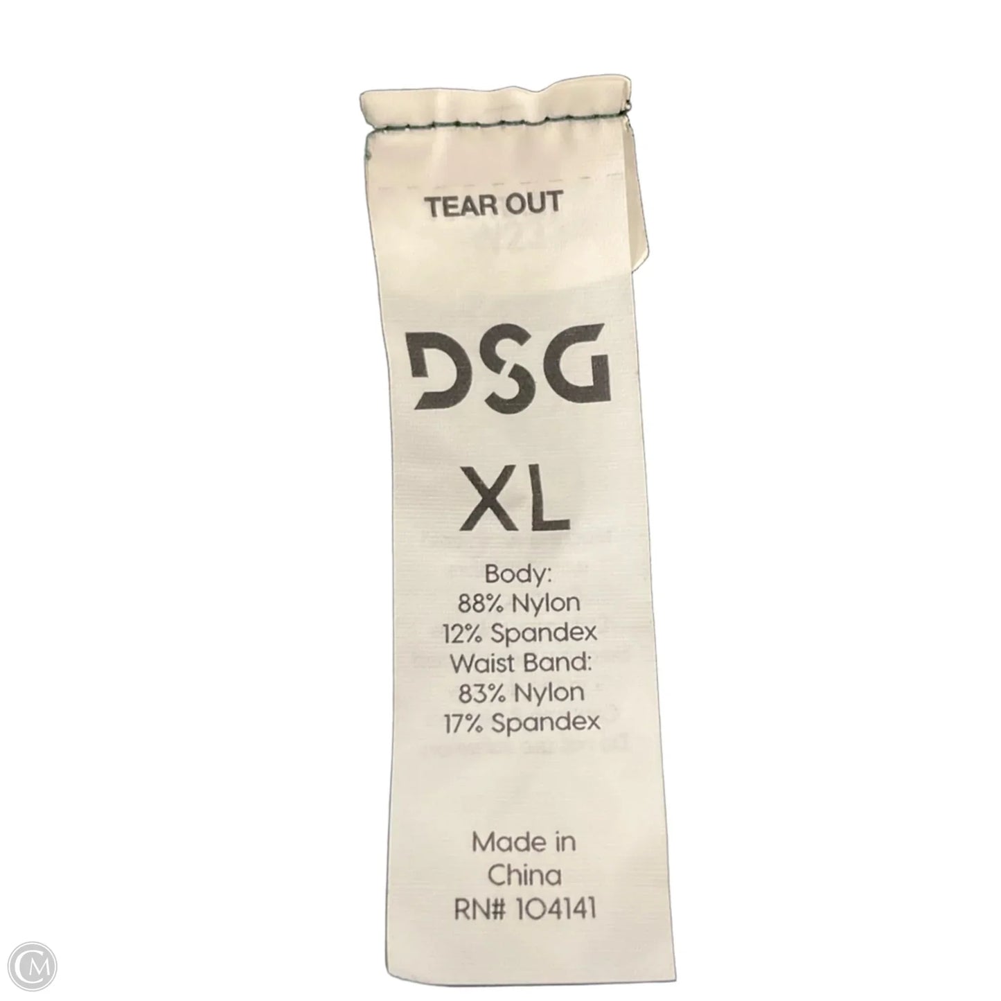 Athletic Leggings By Dsg Outerwear In Green, Size: Xl