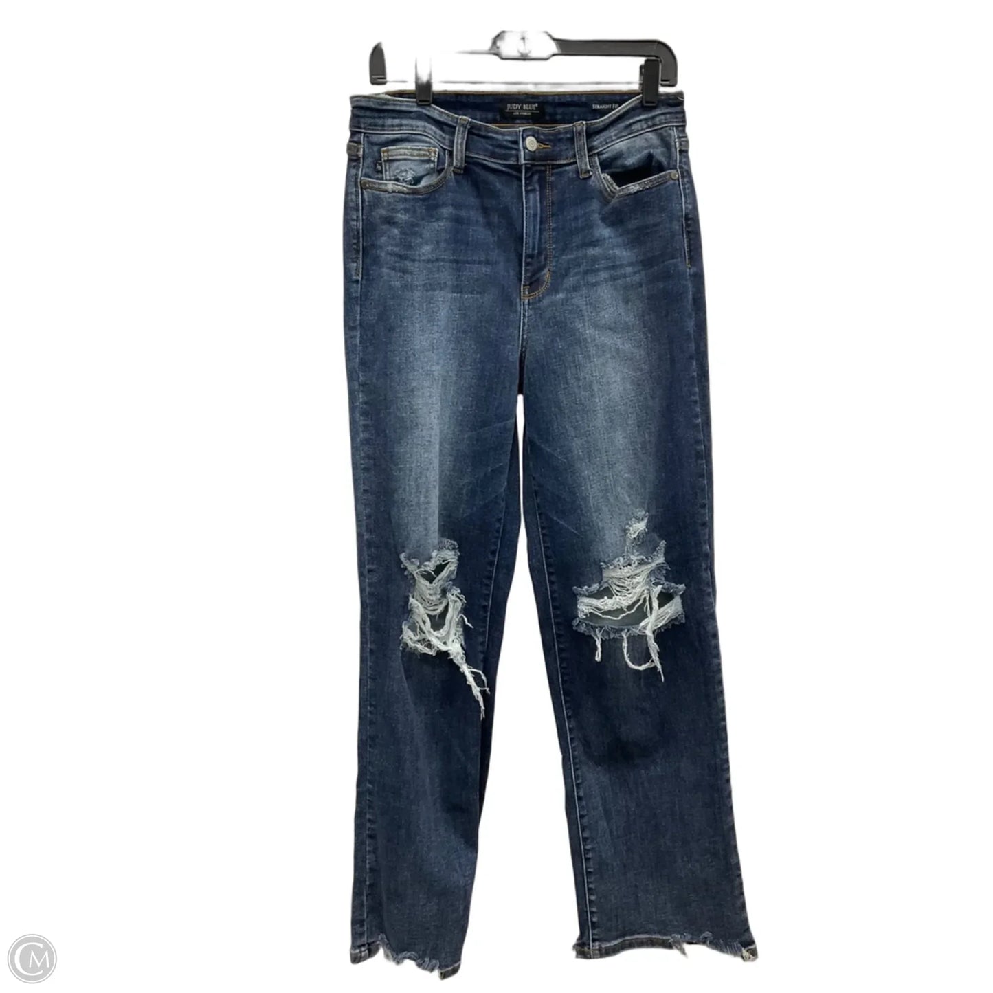 Jeans Straight By Judy Blue In Blue Denim, Size: 10