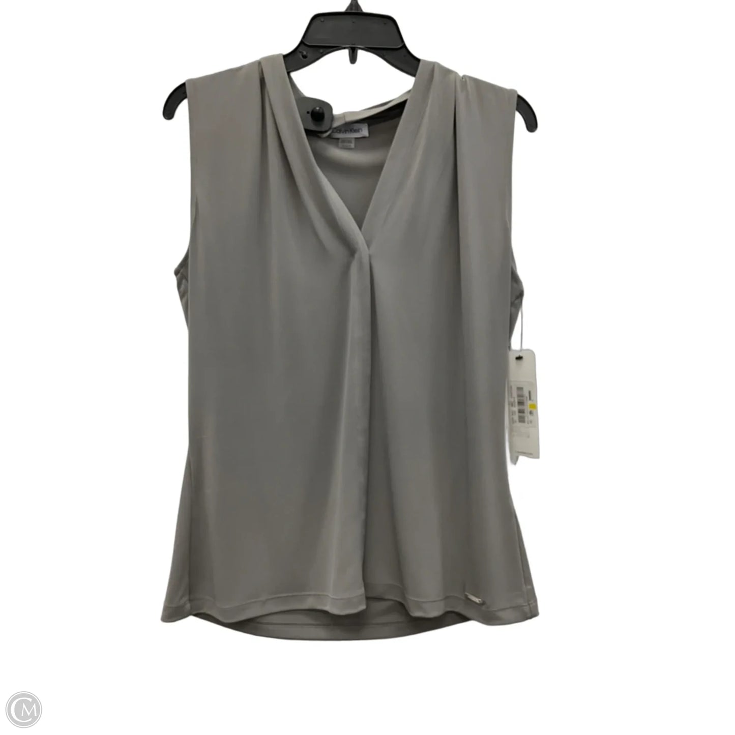 Top Sleeveless By Calvin Klein In Grey, Size: M