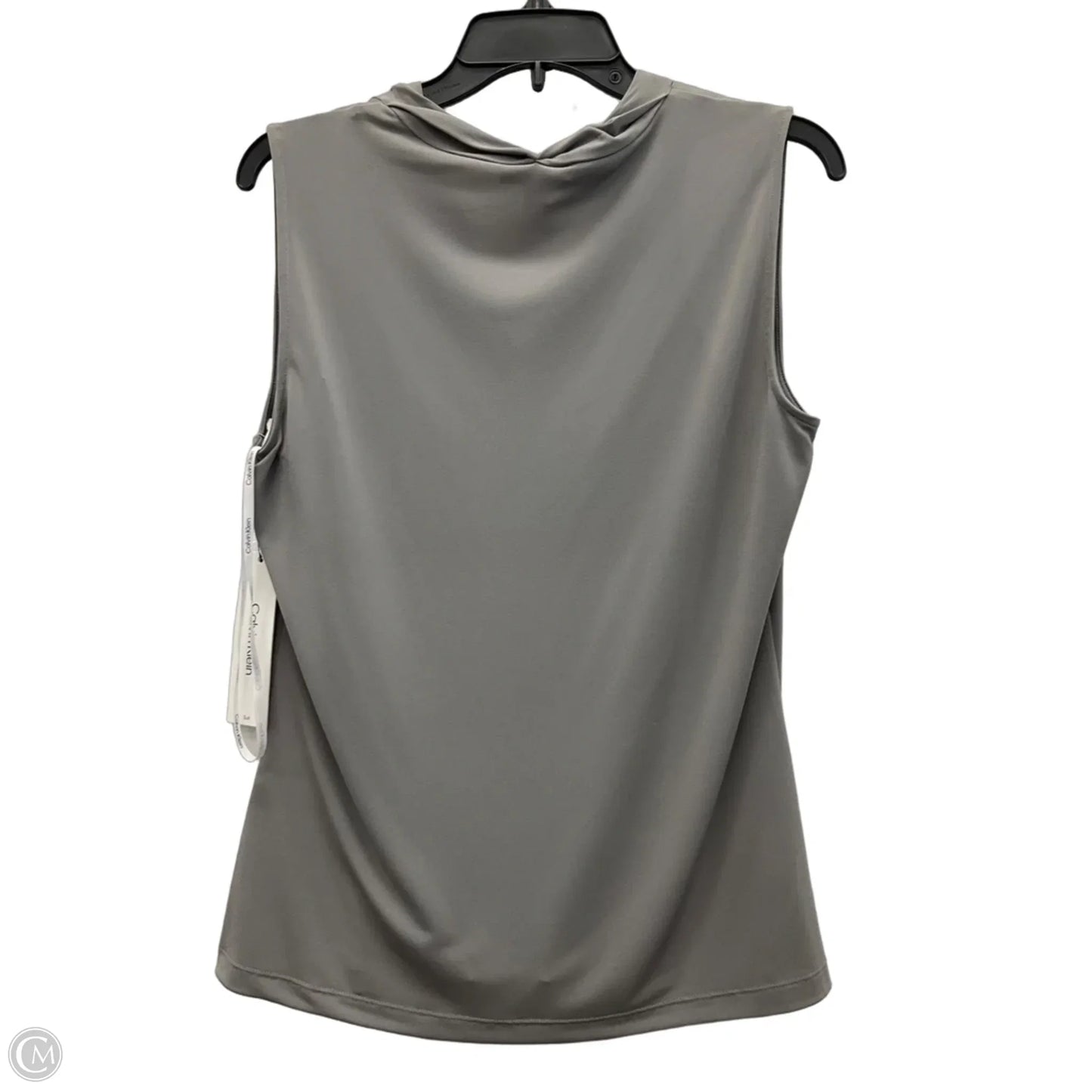 Top Sleeveless By Calvin Klein In Grey, Size: M