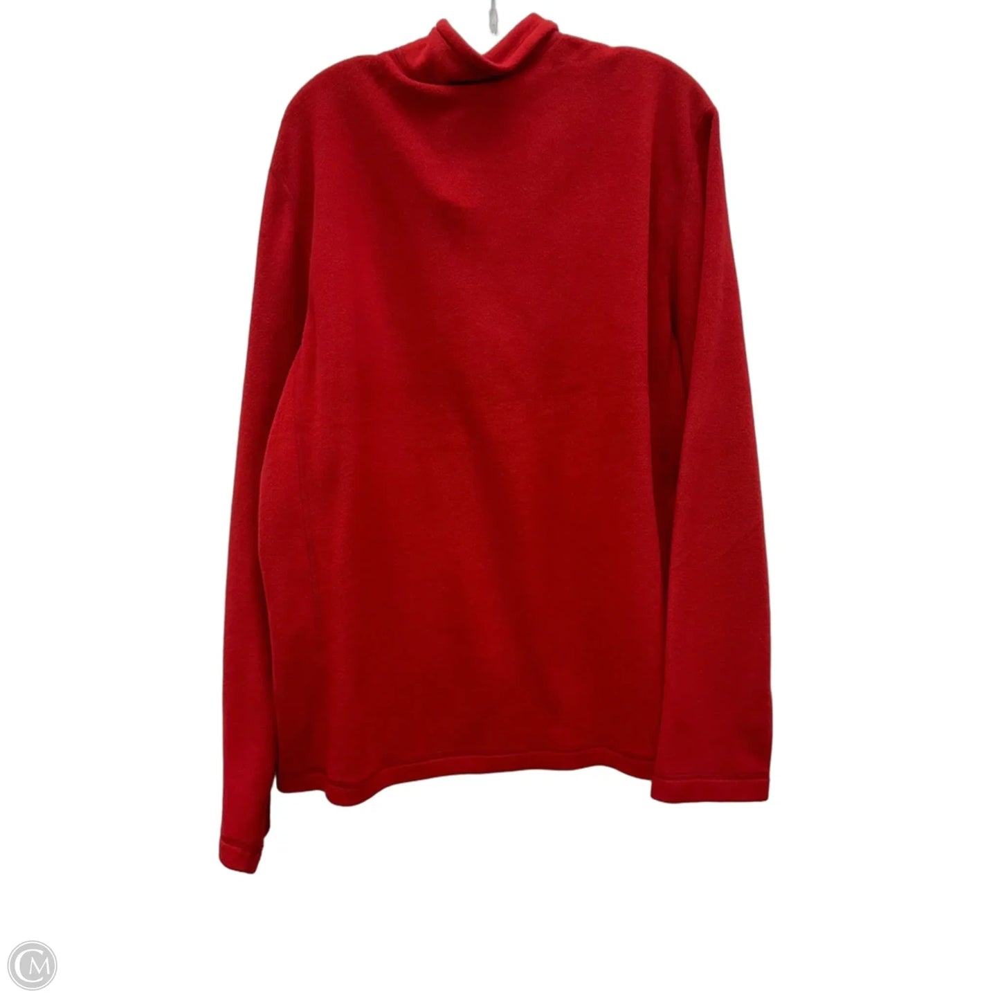 Athletic Top Long Sleeve Collar By The North Face In Red, Size: L