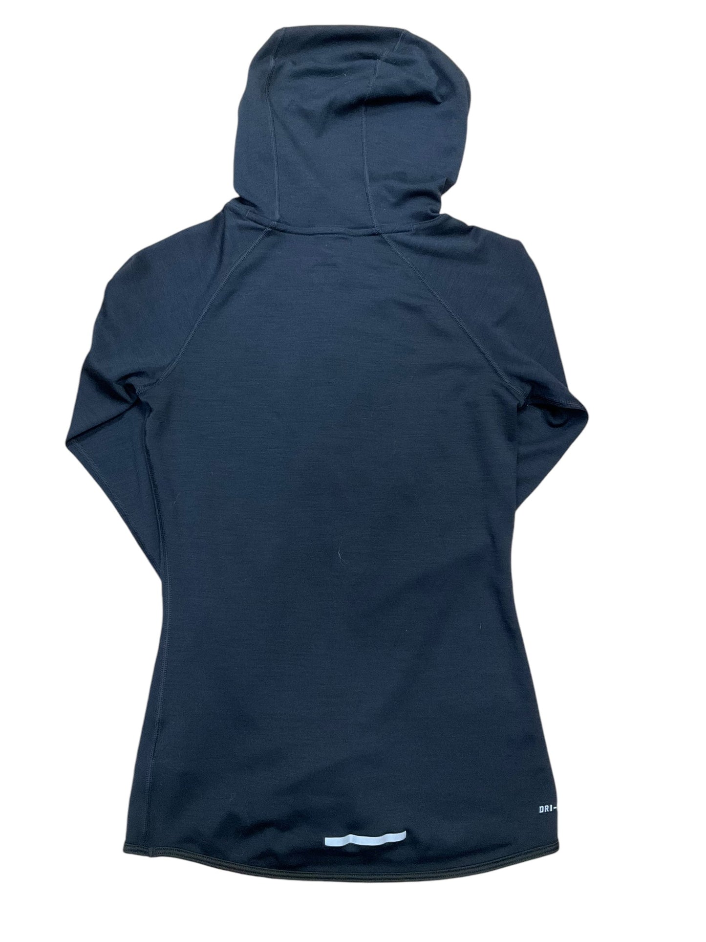 Athletic Top Long Sleeve Hoodie By Nike In Black, Size: S